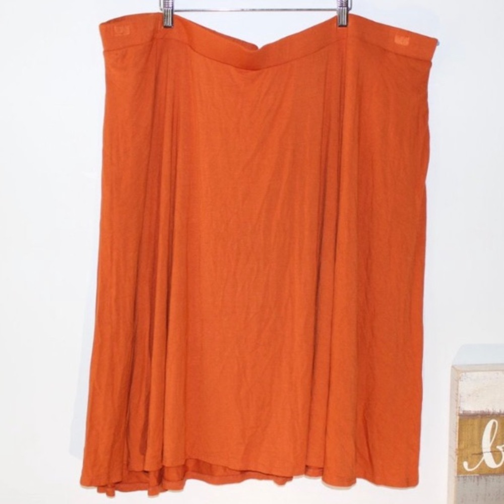 Modcloth Burnt Orange Knit A-Line Skirt 4X
